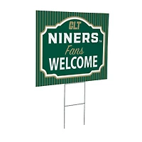 Charlotte 49ers 18" x 24" Fans Welcome Outdoor Yard Sign