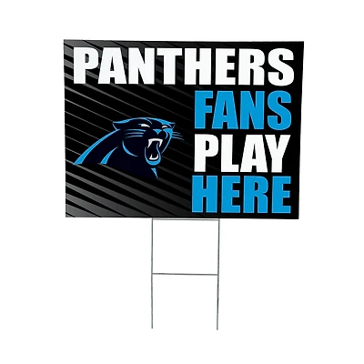Carolina Panthers 18" x 24" Fans Welcome Outdoor Yard Sign