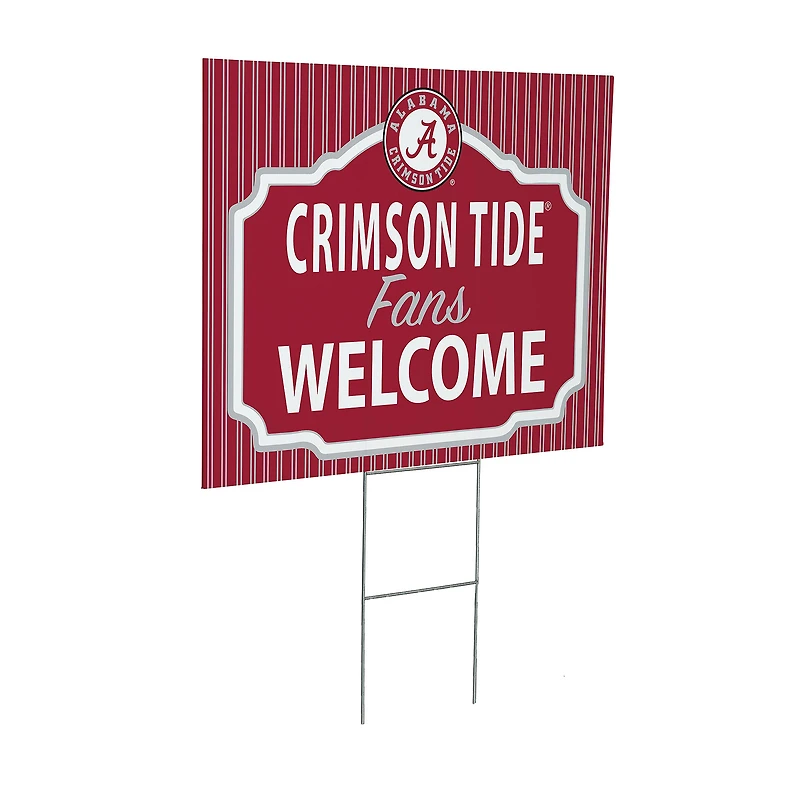 Alabama Crimson Tide 18" x 24" Fans Welcome Outdoor Yard Sign