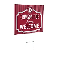 Alabama Crimson Tide 18" x 24" Fans Welcome Outdoor Yard Sign