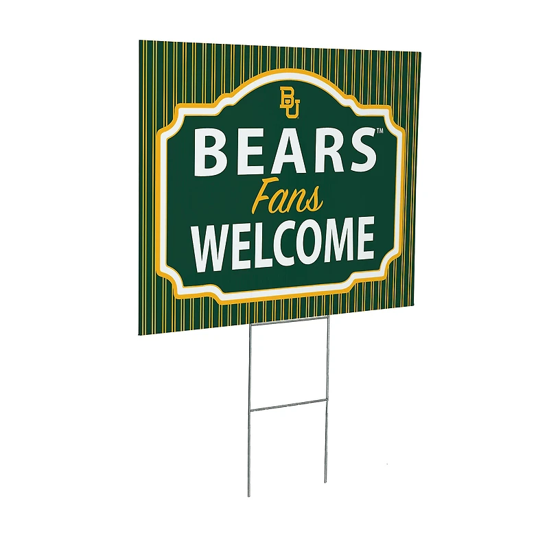 Baylor Bears 18" x 24" Fans Welcome Outdoor Yard Sign