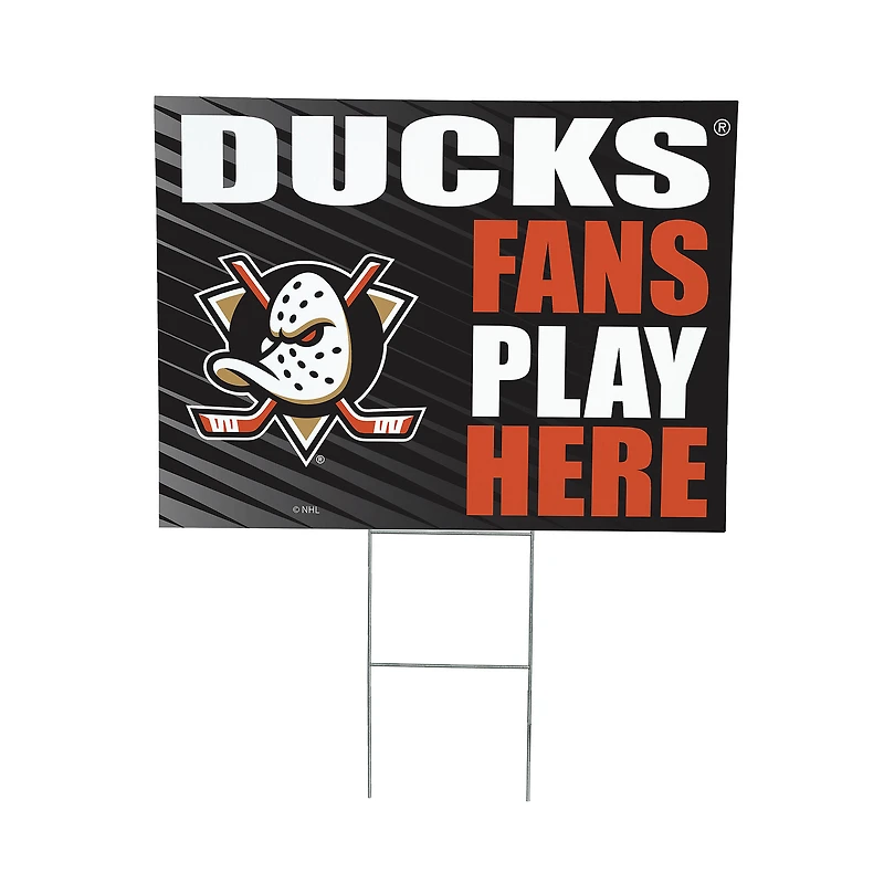 Anaheim Ducks 18" x 24" Fans Welcome Outdoor Yard Sign