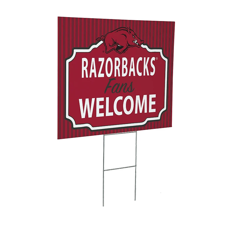 Arkansas Razorbacks 18" x 24" Fans Welcome Outdoor Yard Sign