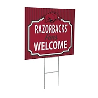 Arkansas Razorbacks 18" x 24" Fans Welcome Outdoor Yard Sign