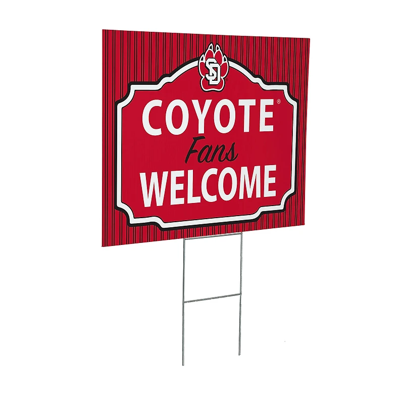 South Dakota Coyotes 18" x 24" Fans Welcome Outdoor Yard Sign