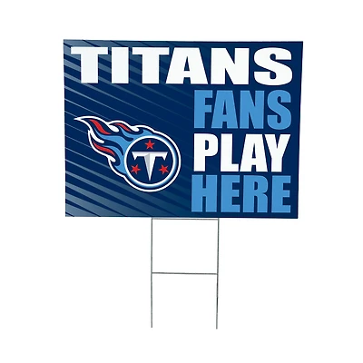 Tennessee Titans 18" x 24" Fans Play Here Outdoor Yard Sign