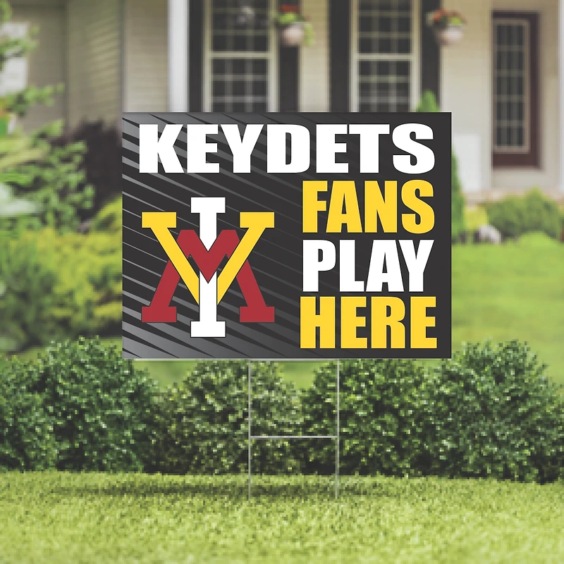 Virginia Military Institute Keydets 18" x 24" Fans Play Here Outdoor Yard Sign