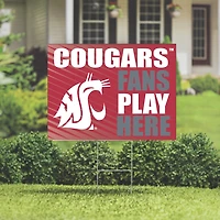 Washington State Cougars 18" x 24" Fans Play Here Outdoor Yard Sign