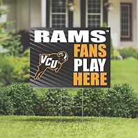 VCU Rams 18" x 24" Fans Play Here Outdoor Yard Sign