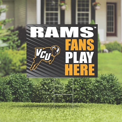 VCU Rams 18" x 24" Fans Play Here Outdoor Yard Sign