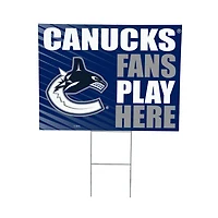 Vancouver Canucks 18" x 24" Fans Play Here Outdoor Yard Sign