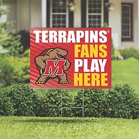 Maryland Terrapins 18" x 24" Fans Play Here Outdoor Yard Sign