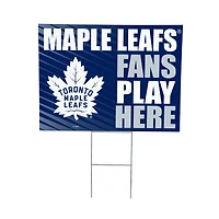 Toronto Maple Leafs 18" x 24" Fans Play Here Outdoor Yard Sign
