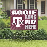 Texas A&M Aggies 18" x 24" Fans Play Here Outdoor Yard Sign