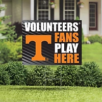 Tennessee Volunteers 18" x 24" Fans Play Here Outdoor Yard Sign