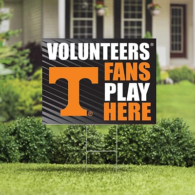 Tennessee Volunteers 18" x 24" Fans Play Here Outdoor Yard Sign