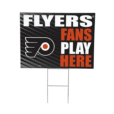 Philadelphia Flyers 18" x 24" Fans Play Here Outdoor Yard Sign