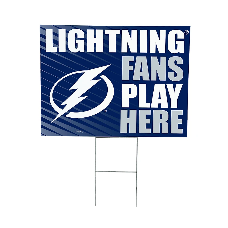 Tampa Bay Lightning 18" x 24" Fans Play Here Outdoor Yard Sign