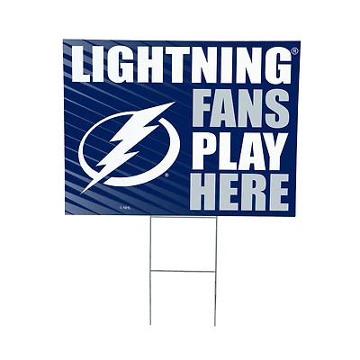 Tampa Bay Lightning 18" x 24" Fans Play Here Outdoor Yard Sign