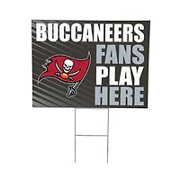 Tampa Bay Buccaneers 18" x 24" Fans Play Here Outdoor Yard Sign