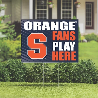 Syracuse Orange 18" x 24" Fans Play Here Outdoor Yard Sign