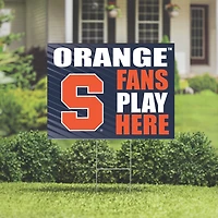 Syracuse Orange 18" x 24" Fans Play Here Outdoor Yard Sign