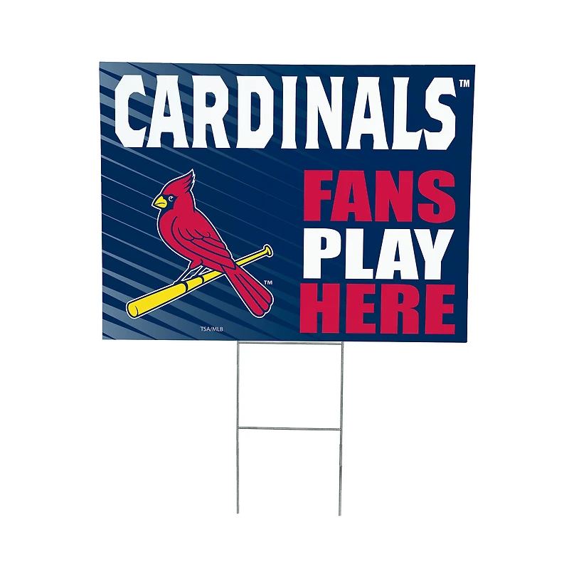 St. Louis Cardinals 18" x 24" Fans Play Here Outdoor Yard Sign