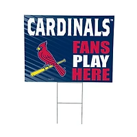 St. Louis Cardinals 18" x 24" Fans Play Here Outdoor Yard Sign