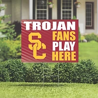 USC Trojans 18" x 24" Fans Play Here Outdoor Yard Sign