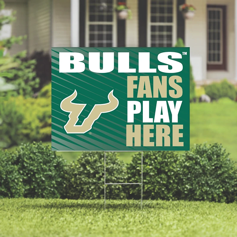 South Florida Bulls 18" x 24" Fans Play Here Outdoor Yard Sign