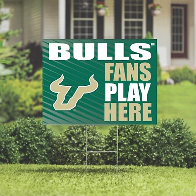 South Florida Bulls 18" x 24" Fans Play Here Outdoor Yard Sign
