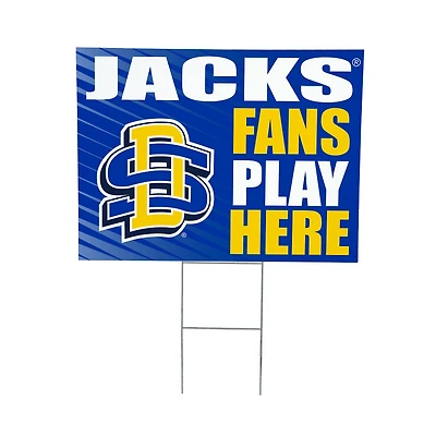 South Dakota State Jackrabbits 18" x 24" Fans Play Here Outdoor Yard Sign