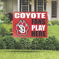 South Dakota Coyotes 18" x 24" Fans Play Here Outdoor Yard Sign