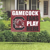 South Carolina Gamecocks 18" x 24" Fans Play Here Outdoor Yard Sign