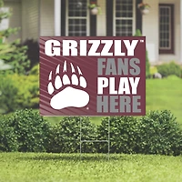 Montana Grizzlies 18" x 24" Fans Play Here Outdoor Yard Sign