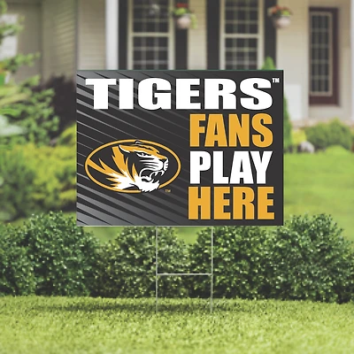 Missouri Tigers 18" x 24" Fans Play Here Outdoor Yard Sign