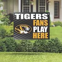 Missouri Tigers 18" x 24" Fans Play Here Outdoor Yard Sign