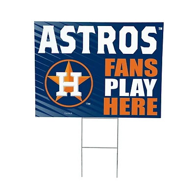 Houston Astros 18" x 24" Fans Play Here Outdoor Yard Sign