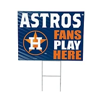Houston Astros 18" x 24" Fans Play Here Outdoor Yard Sign