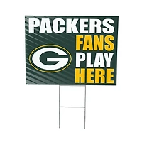 Green Bay Packers 18" x 24" Fans Play Here Outdoor Yard Sign