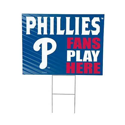 Philadelphia Phillies 18" x 24" Fans Play Here Outdoor Yard Sign