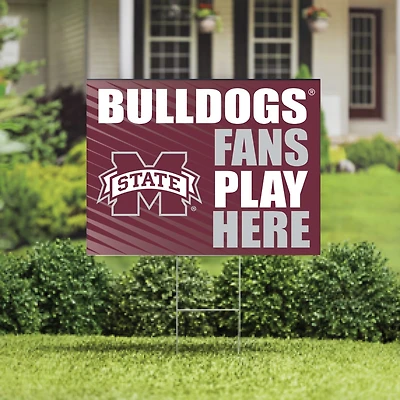 Mississippi State Bulldogs 18" x 24" Fans Play Here Outdoor Yard Sign