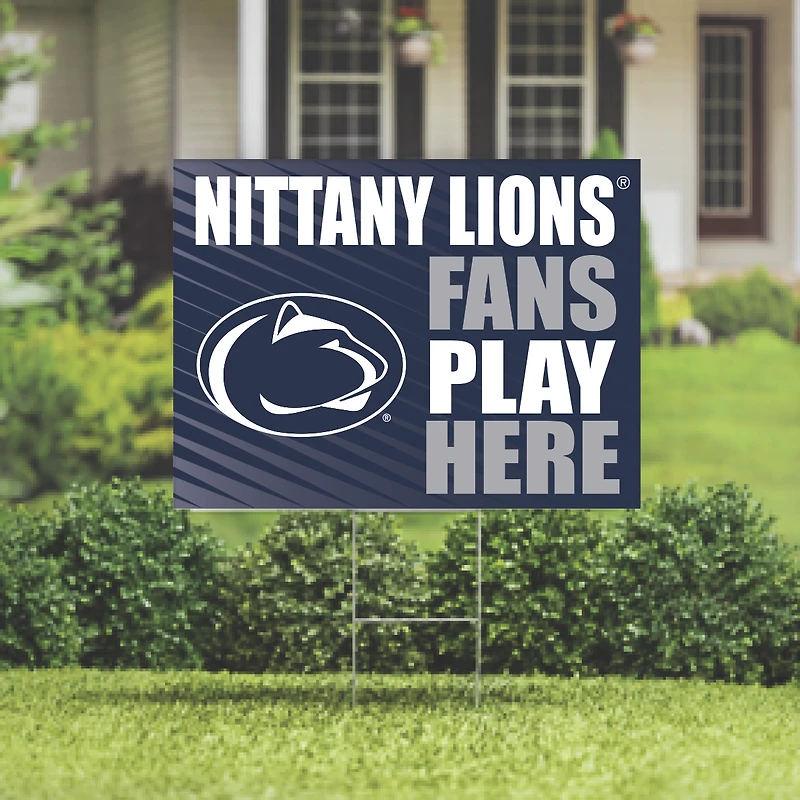 Penn State Nittany Lions 18" x 24" Fans Play Here Outdoor Yard Sign