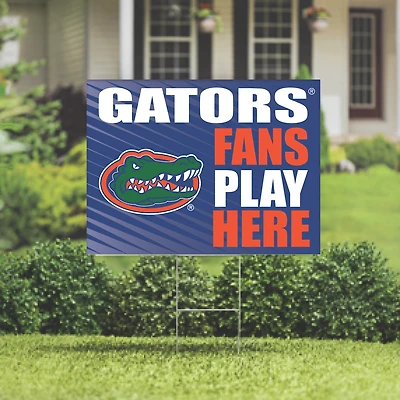 Florida Gators 18" x 24" Fans Play Here Outdoor Yard Sign