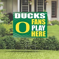 Oregon Ducks 18" x 24" Fans Play Here Outdoor Yard Sign