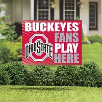 Ohio State Buckeyes 18" x 24" Fans Play Here Outdoor Yard Sign