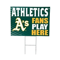 Athletics 18" x 24" Fans Play Here Outdoor Yard Sign