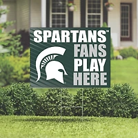 Michigan State Spartans 18" x 24" Fans Play Here Outdoor Yard Sign