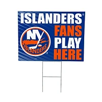New York Islanders 18" x 24" Fans Play Here Outdoor Yard Sign