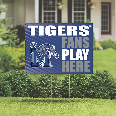 Memphis Tigers 18" x 24" Fans Play Here Outdoor Yard Sign